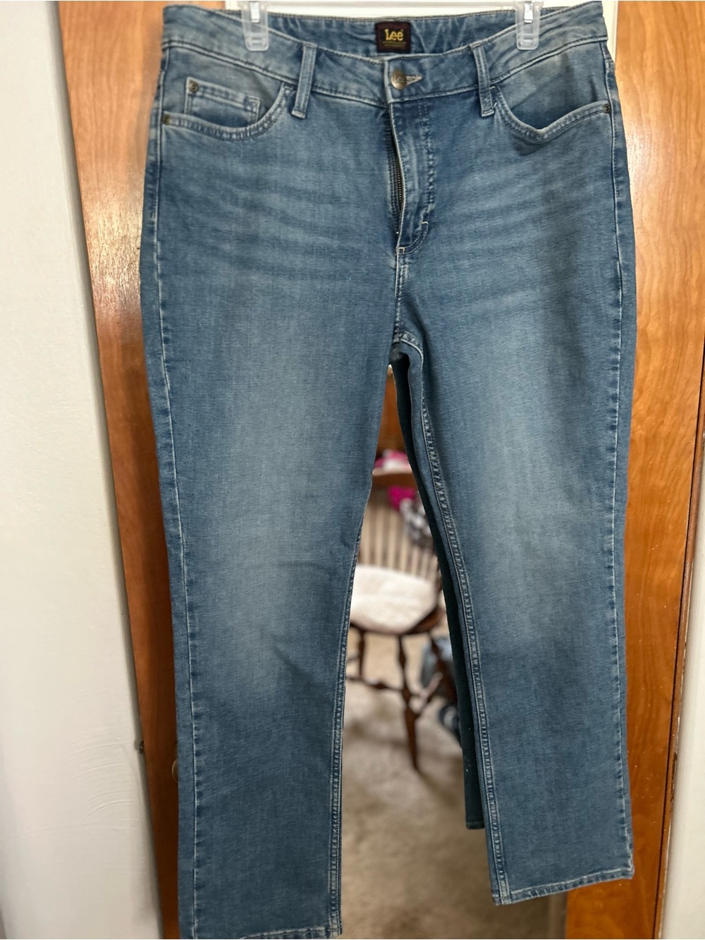Lee Women's Light-Medium Blue Straight Leg Jeans